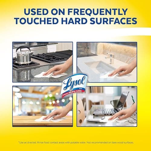 Lysol Disinfecting Wipes, Thick Cleaning Wipes with Micro Pocket Design for Home & Electronics, Kills 99.9% of Germs, Removes Allergens, Citrus Scent, 6 x 75 Count (450 Total Wipes) thumbnail 7
