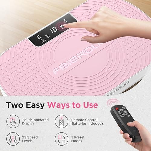 FEIERDUN Vibration Plate Exercise Machine, Vibration Plate for Lymphatic Drainage, Vibrating with Wider Plate,Vibration Platform with LED Screen for Weight Loss,150/180Kg Capacity thumbnail 6