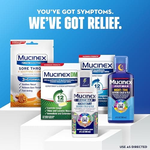 Mucinex 12 Hour Maximum Strength 1200 mg Guaifenesin Extended-Release Tablets for Excess Mucus Relief, Expectorant Aids Excess Mucus Removal, Chest Congestion Relief for Adults, 48 Tablets thumbnail 7
