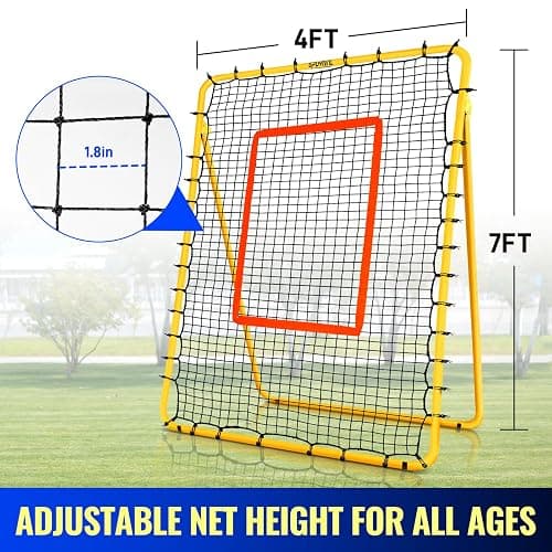 SPOYNAL 7x4 FT Volleyball Rebounder Net, 5-Angle Volleyball Training Equipment, Adjustable Rebounder Net Practice Setting, Spiking, and Bumping, Practice Net for Baseball, Softball, Lacrosse, Soccer thumbnail 5
