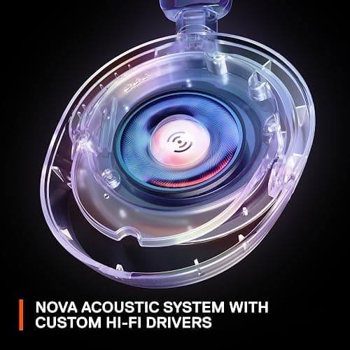 SteelSeries Arctis Nova 7X Wireless Multi-System Gaming & Mobile Headset - Nova Acoustic System - 2.4GHz + Bluetooth - USB-C - Xbox Series X|S, PC, PS5, Switch - White (Renewed) thumbnail 4
