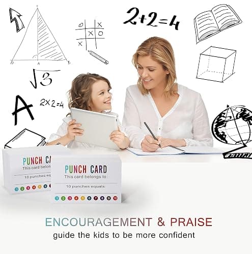 ONEDONE Punch Cards (Pack of 200) Reward Punch Cards for Classroom Behavior Incentive Awards for Kids Students Teachers Home Classroom School Business Loyalty Gift Card - 3.5" x 2" thumbnail 5