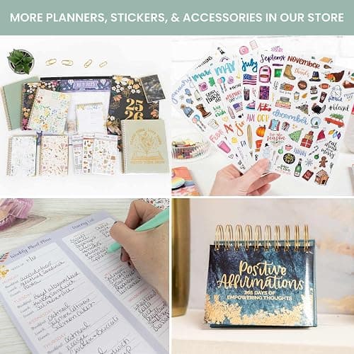 bloom daily planners 2025-2026 (8.5" x 11") Academic Year Day Planner (July 2025 - July 2026) - Aesthetic Weekly & Monthly Dated Agenda Organizer with Stickers - Brushed Beige thumbnail 7