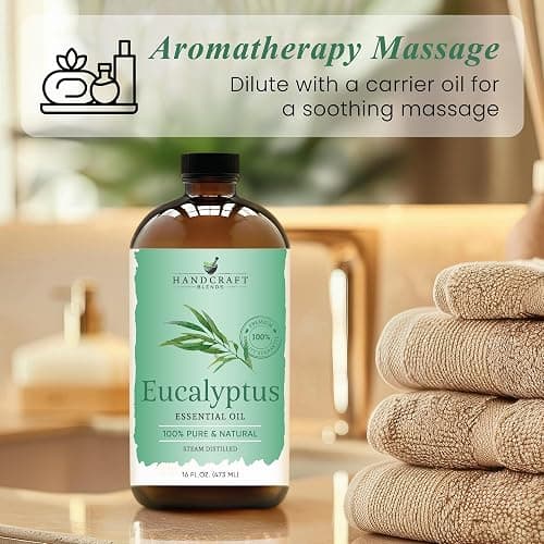 Handcraft Blends Eucalyptus Essential Oil in Glass Bottle – Huge 16 Fl Oz – 100% Pure and Natural – Premium Grade Oil for Diffuser and Aromatherapy, Skin, Massage, Candle and Soap Making Fragrance thumbnail 5