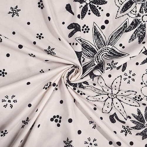 Neasow Bohemian Tapestry Wall Hanging, Beige White Floral Tapestry with Dotted Daisy Medallion Print Bedroom Boho Hippie Home Decor, 36×48 inches thumbnail 6