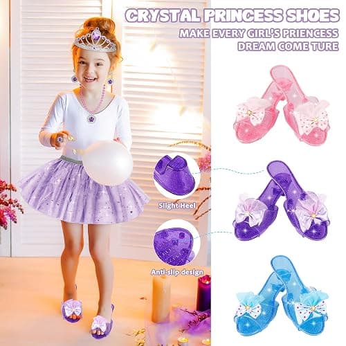 LJZJ Princess Dress Up Toys & Jewelry Boutique, Girls Role Play Gift for 3+ Year Old Girl Toddler ​B-Day Party Favors thumbnail 3