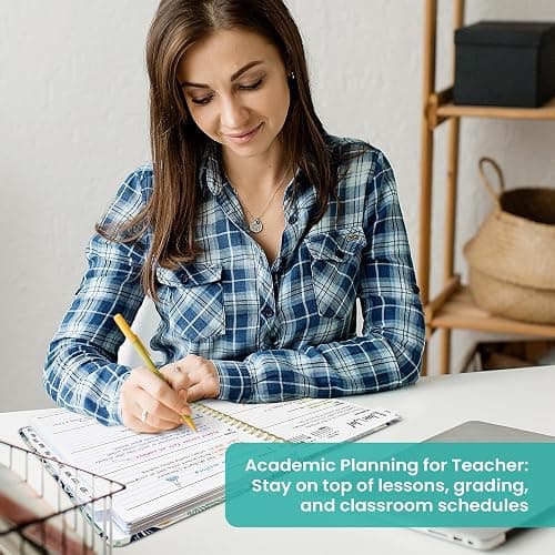 Taja Planner 2026-2027, Jul 2026-Jun 2027 Monthly & Weekly Calendar Planner | 8.5" x 11", Hardcover Academic Calendar, Teacher Student Agenda Book with Tabs, School Office Supplies, Drifting Whales thumbnail 7