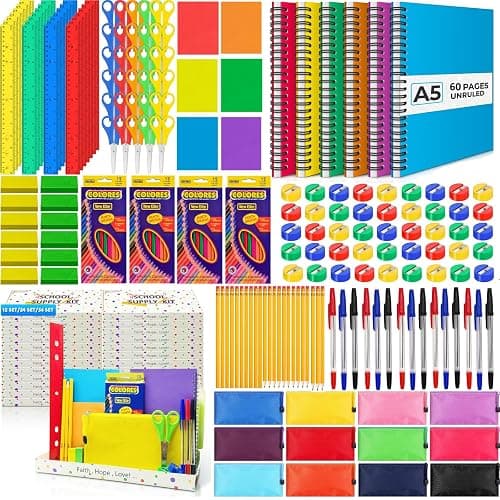 Back to School Supplies Bundle Kit for Kids Bulk Church Sunday School Supply for Classroom School Supply Box Grades K-5 Christian Charity Donation Supplies for Christmas Child Shoebox Gift (12) - 12 - Image 1