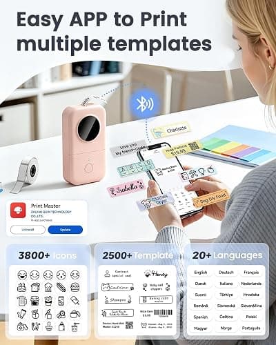 Phomemo Label Maker, D30 Label Maker Machine with Tape, Mini Bluetooth Label Makers, Small Portable Thermal Label Printer, Sticker Maker for School Classroom Teacher Home Kitchen Office Supplies thumbnail 6