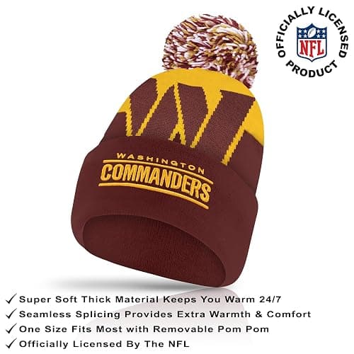 Ultra Game Adults NFL Official Super Soft Winter Beanie Knit Hat With Warm Touch Screen Gloves thumbnail 2