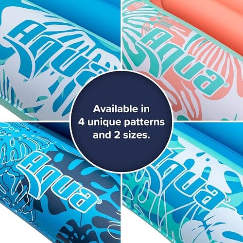 Aqua Inflatable Tanning Pool Lounger, Premium Pool Float with Cupholders and Removeable Pillow for Relaxation and Fun thumbnail 5