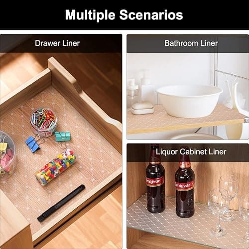 Cooyes Shelf Liner – Premium Non-Adhesive Cabinet & Drawer Liner for Kitchen – Waterproof Shelf Paper with Modern Pattern – Durable EVA Cabinet Mat – Easy to Cut （12" W x 120" L） thumbnail 7