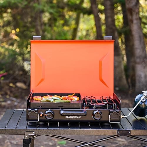 Blackstone 2364 12" x 14" Camping Griddle with Side Burner | Side Burner, Latches, Leveling Feet, Portable thumbnail 6