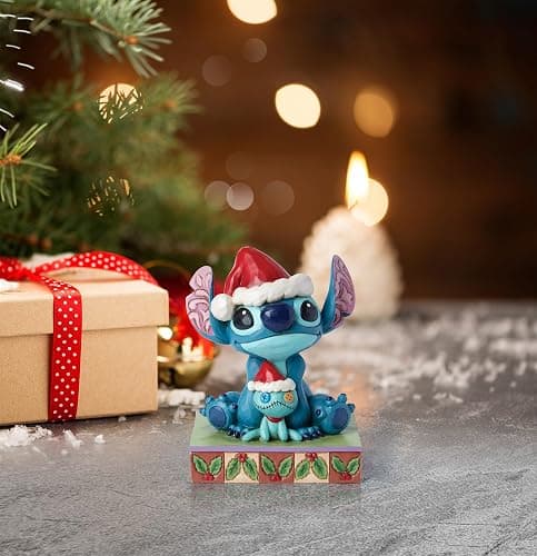 Enesco Disney Traditions Collection by Jim Shore Lilo and Stitch Santa with Scrump Figurine- Stone Resin Hand Painted Crafted Collectible Stitch Christmas Disney Figurines Home Decor Statue, 5.5 Inch thumbnail 2