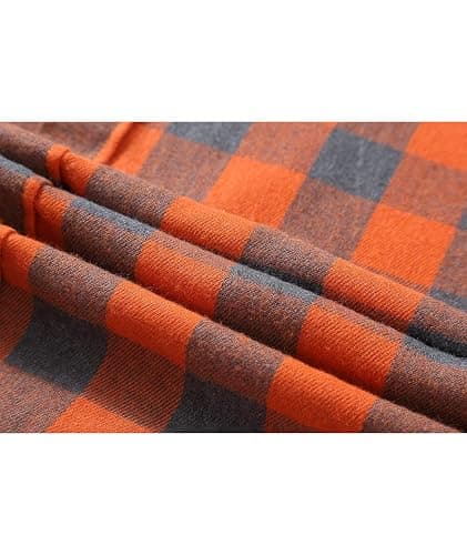 SCODI Mens Flannel Hoodie Shirt Casual Button Down Plaid Jacket Shirts Stylish Long Sleeve Shirts with Pocket thumbnail 4