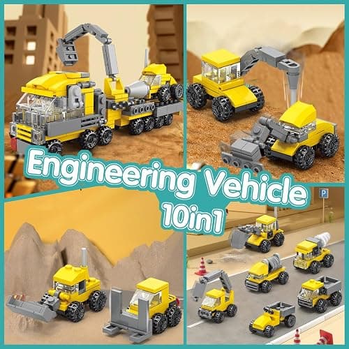 Sawaruita 30Pack Mini Cars Building Blocks Party Favors for Kids - Small Fire Truck,City Police Car,Construction Vehicle for Birthday Goodies Bag Filling, Classroom Prizes for Boys 6-12 thumbnail 5
