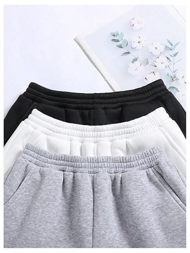 SOLY HUX Girls 3 Packs Sweat Shorts Elastic Waist Casual Summer SweatShorts Teen Apparel thumbnail 4