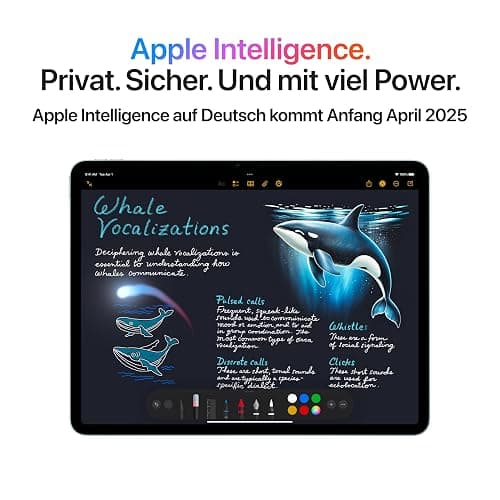 Apple iPad Air 13" mit M3 Chip: Apple Intelligence, Liquid Retina Display, 128 GB, 12 MP Frontkamera/Rückkamera, WLAN 6E, Touch ID, Batterie für den ganzen Tag – Space Grau thumbnail 3