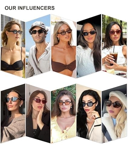 SOJOS Retro Polarisierte Hexagon Sonnenbrille Damen Herren Rectangle Trendy Sonnerbrillen mit UV400 Schutz SJ2389 thumbnail 3