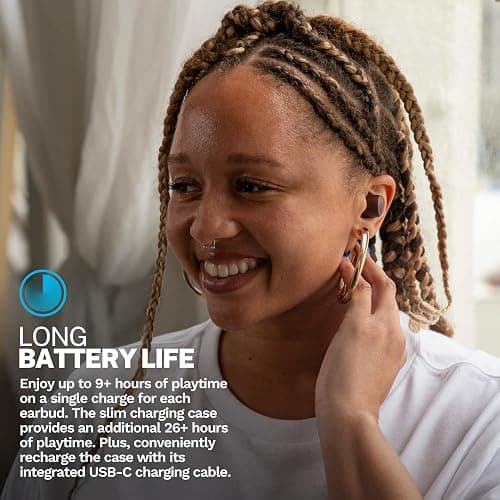 JLab Go Air Tones+ True Wireless Earbuds Designed with Auto On and Connect, Touch Controls, 32+ Hours Bluetooth Playtime, EQ3 Sound, and Dual Connect, Natural Earthtone Color (4625 W) thumbnail 5
