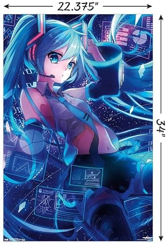 Trends International Hatsune Miku - Screens Wall Poster, 22.375" x 34", Unframed Version thumbnail 3