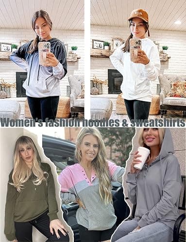 VIEACTIVEWEAR Hoodie for Women Tie Dye Sweatshirt Button Down Tops Casual Long Sleeve Oversize Pullover thumbnail 2