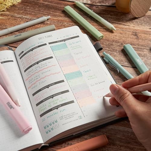 BLIEVE - Aesthetic Highlighters and Gel Pens With Soft Ink and Chisel Tip, Bible Highlighters and Pens No Bleed, Dry Fast Easy to Hold, for Bible Journaling Planner School Supplies (PASTEL) thumbnail 2