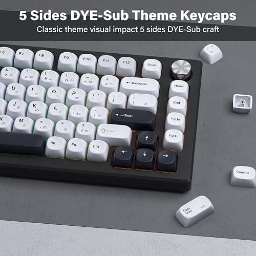 HITIME XVX PBT Keycaps - Japanese White MOA Dye-Sublimation Set for 61/64/68/84/87/100/104/108 Cherry MX Mechanical Keyboard - Bow thumbnail 4