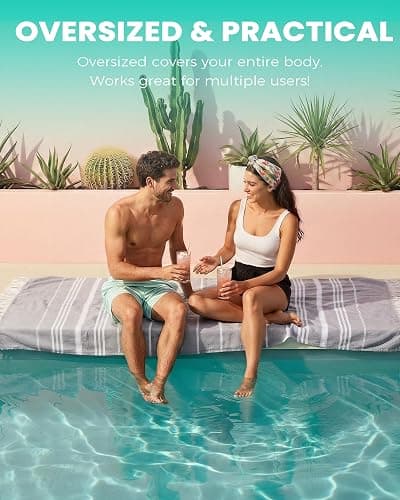 Turkish Beach Towels Quick Dry Sand Free Soft Absorbent Extra Large Xl Big Blanket Adult Oversized Bath Pool Swim Towel Lightweight Thin Fast Drying Compact No Sand Packable Vacation Essentials thumbnail 5