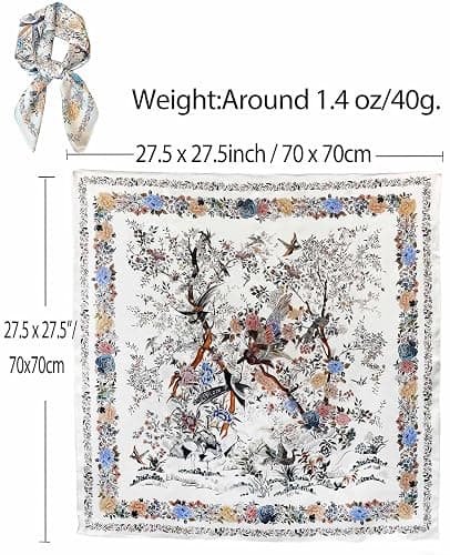 Dailyacc Hair Bandanas Scarf For Women Lightweight Fashion Neck Silk Satin Head Scarves For Sleeping Handbags Scarf thumbnail 2