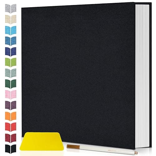 Artfeel Photo Album Self Adhesive Scrapbook,Large Photo Book for 4x6,5x7,8x10 Pictures,DIY Album for Baby Wedding Family Travel Birthday,with Metallic Pen and Scraper - Image 1