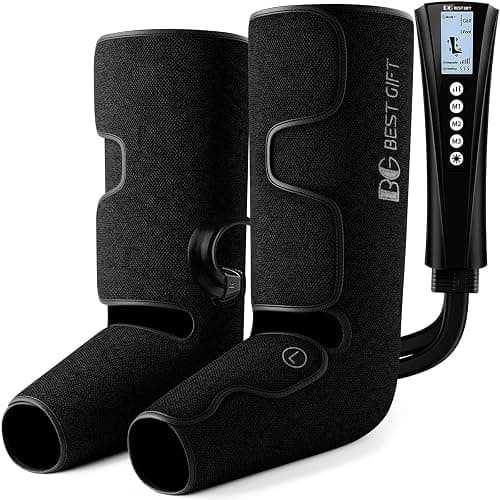 Gifts for Dad Mom Men Women Christmas Mothers Day, Fathers Day, Air Compression Massager with Heat for Foot, Leg, Calf, Thigh, Knee, Helpful for Vericose Veins, Muscle Fatigue, Cramps, Swelling, Edema - Image 1