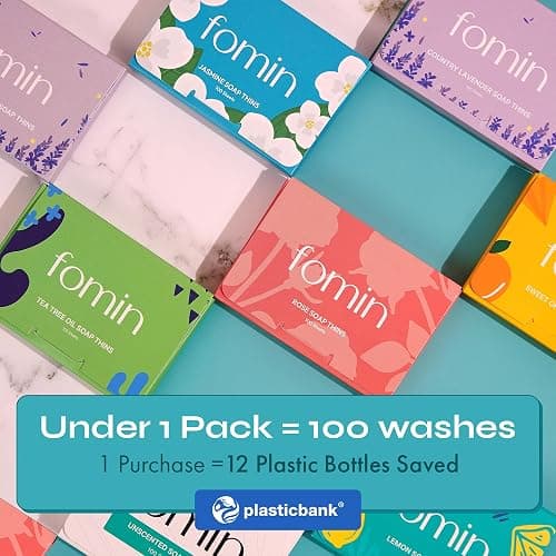 FOMIN - Antibacterial Paper Soap Sheets for Hand Washing - (300 Sheets) Unscented Portable Travel Soap Sheets, Dissolvable Camping Mini Soap, Portable Hand Soap sheet thumbnail 6
