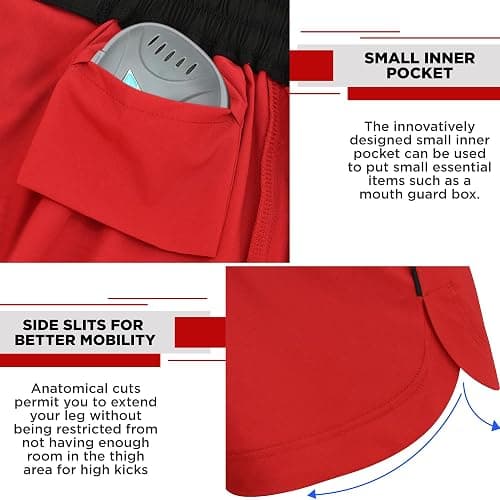 RDX MMA Shorts for Training & Kickboxing – Fighting Shorts for Martial Arts, Cage Fight, Muay Thai, BJJ, Boxing, Grappling thumbnail 2