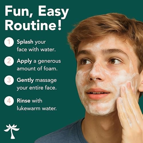 Tropiculture Clean Foaming Face Wash for Teens, Tweens & Kids | Gentle Face Cleanser for Girls | Bright Berry Hydrating Facial Cleanser | Natural, Non Toxic Skin care for Teens | Moisturizing thumbnail 3