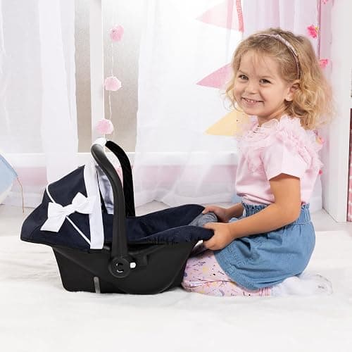 Bayer Design Classic Blue Reborn Car Seat for 46 cm Dolls, Pram Compatible thumbnail 3