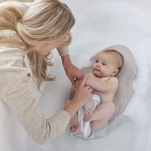 Shnuggle | Newborn Baby Bath Support | Ergonomic Soft-Touch Seat | Lightweight Non-Slip Base | Compact | Perfect for Babies up to 6 Months thumbnail 5