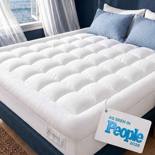 Niagara Sleep Solution 100% Cotton Top Cooling Mattress Topper - Twin XL | Cloud-Like Mattress Pad, Breathable, 20" Deep Pocket, Back Pain Relief, Perfect for Hot Sleepers, White - Image 1