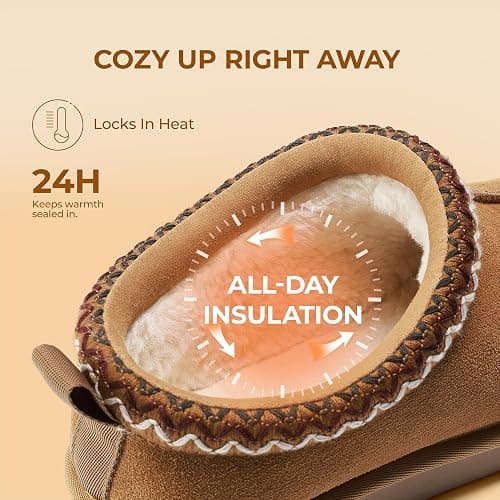 DREAM PAIRS Women's Fuzzy Cozy Slippers Genuine Suede Indoor Outdoor Fluffy Home Comfy Winter Slip On Cute Warm Memory Foam Furry Shoes FuzzyEasy thumbnail 4