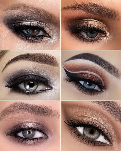 MAKI YIKA Black Smokey Eye Shadow Palette 8Color Dark Grey Eyeshadow for Goth Makeup Black Silver White Gray Eyeshades for Halloween (BlackS) thumbnail 4