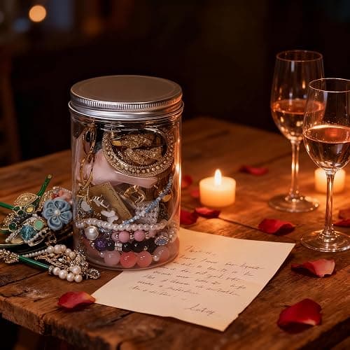 Mystery Jewelry Jar 30Pcs, Valentine's Gift Box – Necklace, Earrings, Ring, Bracelet Set for Her thumbnail 2