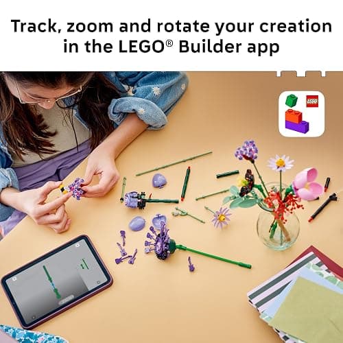 LEGO Botanicals Olivia Rodrigo's Flower Bouquet 11507 | Building Toys for Girls & Boys, Ages 9+, Bedroom Decor for Fans, Artificial Flowers, 400 pieces, Gift for Birthdays thumbnail 6