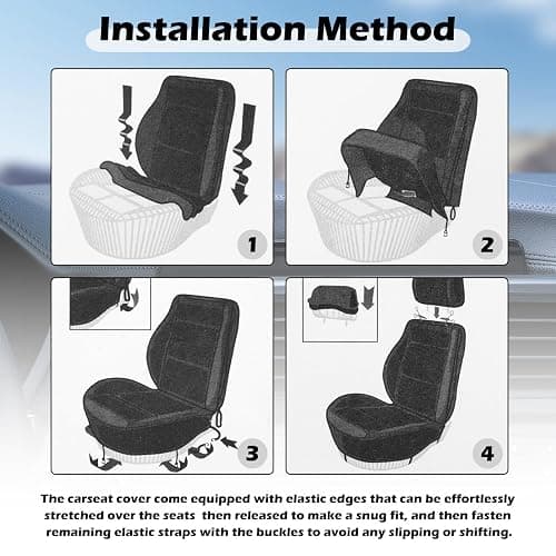2 Pack Universal Car Seat Cover with Breathable Mesh Backrest,Comfortable Car Seat Protector with Foam Padding and Retaining Buckle,Highly Elastic Car Seat Covers Full Set (Pink) thumbnail 7