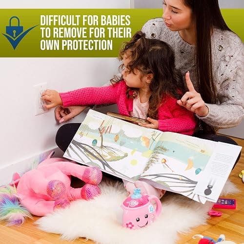 Clear Outlet Covers (50 Pack) Value Pack – Baby Safety Outlet Plug Covers – Durable & Steady – Child Proof Your Outlets Easily thumbnail 2