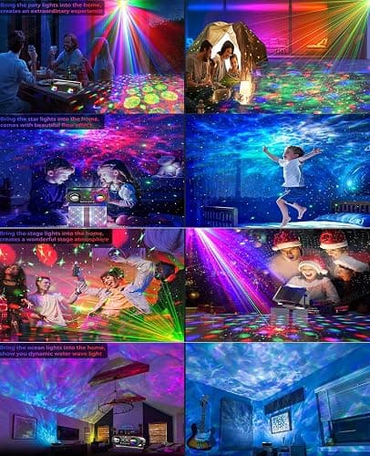 Ocean and Pattern Light Show Disco Ball Party Light with Sound Activated DJ Star Projection for KTV Club Christmas Festival Gifts thumbnail 3