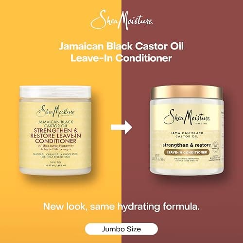SheaMoisture Leave In Conditioner, Jamaican Black Castor Oil to Soften, Detangle & Reduce Breakage, 20 oz thumbnail 3