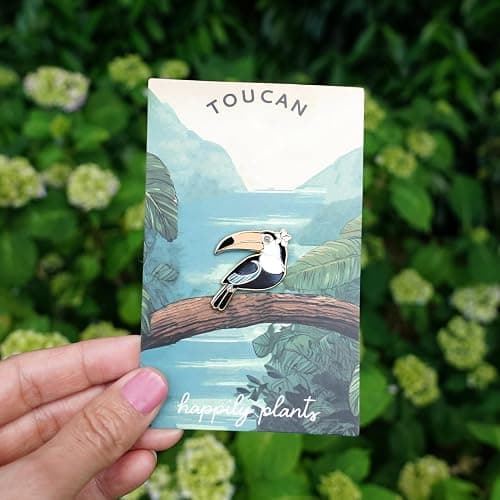 Toucan Enamel Pin - Colorful Tropical Bird Lapel Pin, Cute Jungle-Themed Accessory, Bird Collector’s Item, Unique Gift for Animal Lovers thumbnail 4
