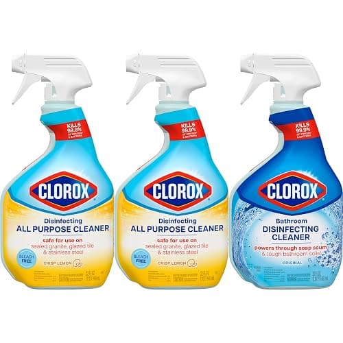 Clorox Disinfecting All-Purpose Cleaner 32 Oz and Disinfecting Bathroom Cleaner, Household Essentials, 30 Oz, Pack of 3 thumbnail 11