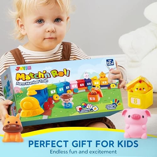Play-Act Learning Toy, Counting, Matching & Sorting Montessori Farm Train thumbnail 9