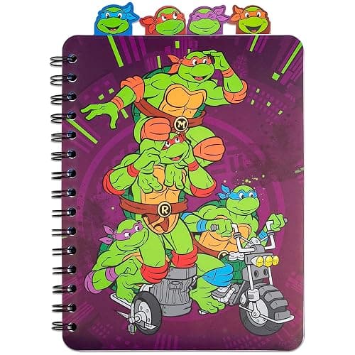 Inkology: 4 Tab Journal: Teenage Mutant Ninja Turtles - 160 Dot Pages, TMNT Spiral Notebook, Character Dividers, Writing-Notes-Dreams-Doodles, Kids 3+ - Image 1